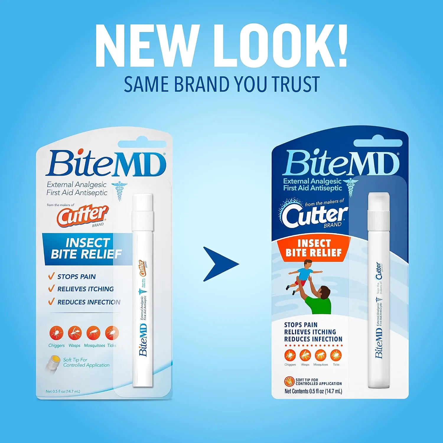 Cutter Bite MD Insect Bite Relief, Stick, 0.5 Fl Ounce, 6-Pack, Plain