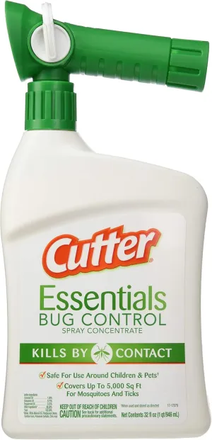 Cutter Essentials Bug Control Spray Concentrate, Kills Mosquitoes by Contact For Insects