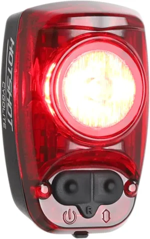Cygolite Hotshot 120 Lumen Bicycle Taillight – 7 Night & Daytime Modes– User Adjustable Flash Speeds- Compact Design– IP64 Water Resistant– USB-C Rechargeable–Great for Busy Roads