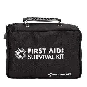 Deluxe Survival First Aid Kit in Ballistic Nylon Black Carry Case, 223 pieces