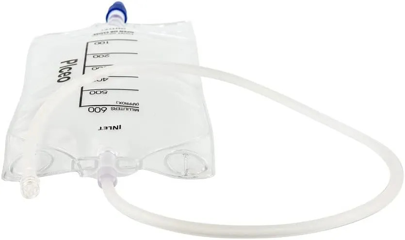 Depot with Clear 600ml Drainage Bag, Twist Drain Valve, 24 Inch Tubing,nephrostomy Bag (1)