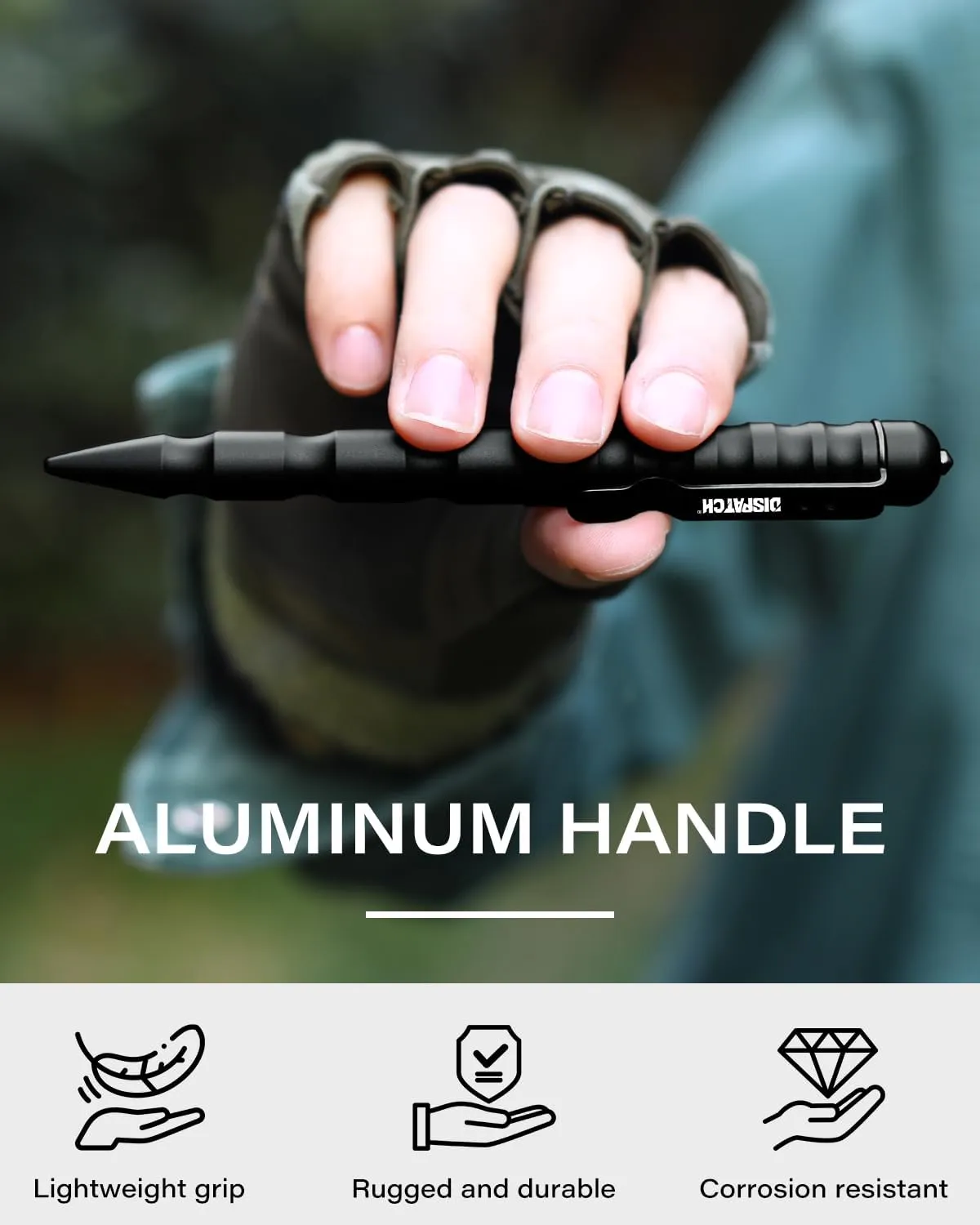 DISPATCH Military Tactical Pen, EDC Pen,Professional Self Defense Pen, Emergency Glass Breaker Pen - Tungsten Steel,Writing Tool with 1 ink Refill