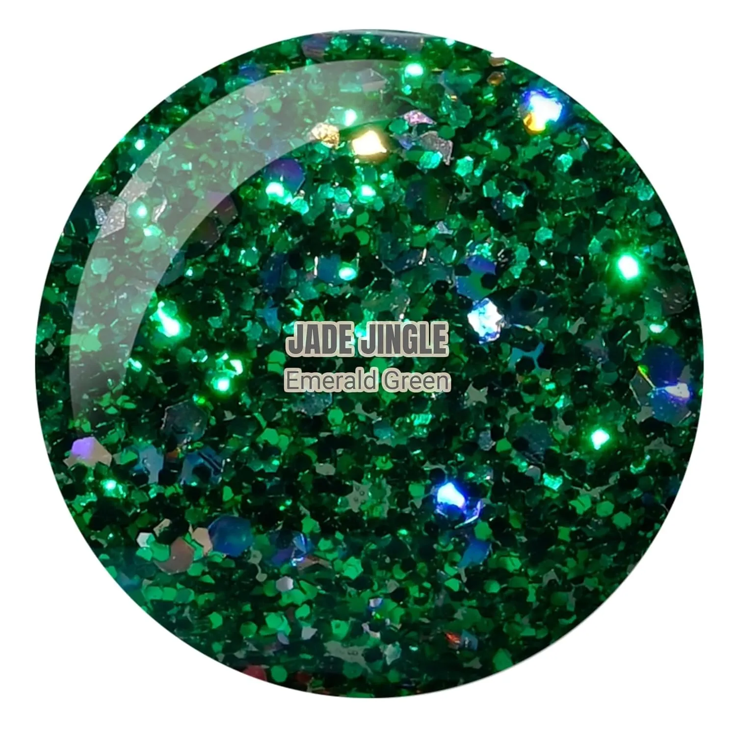 DND Gel Diva Polish Set, Mirrorball Collection, UV/LED Gel Polish and Air Dry Nail Lacquer, Matching Chip-Free Polish Duo, Green030 Jade Jingle, 0.5 Fl Oz Each