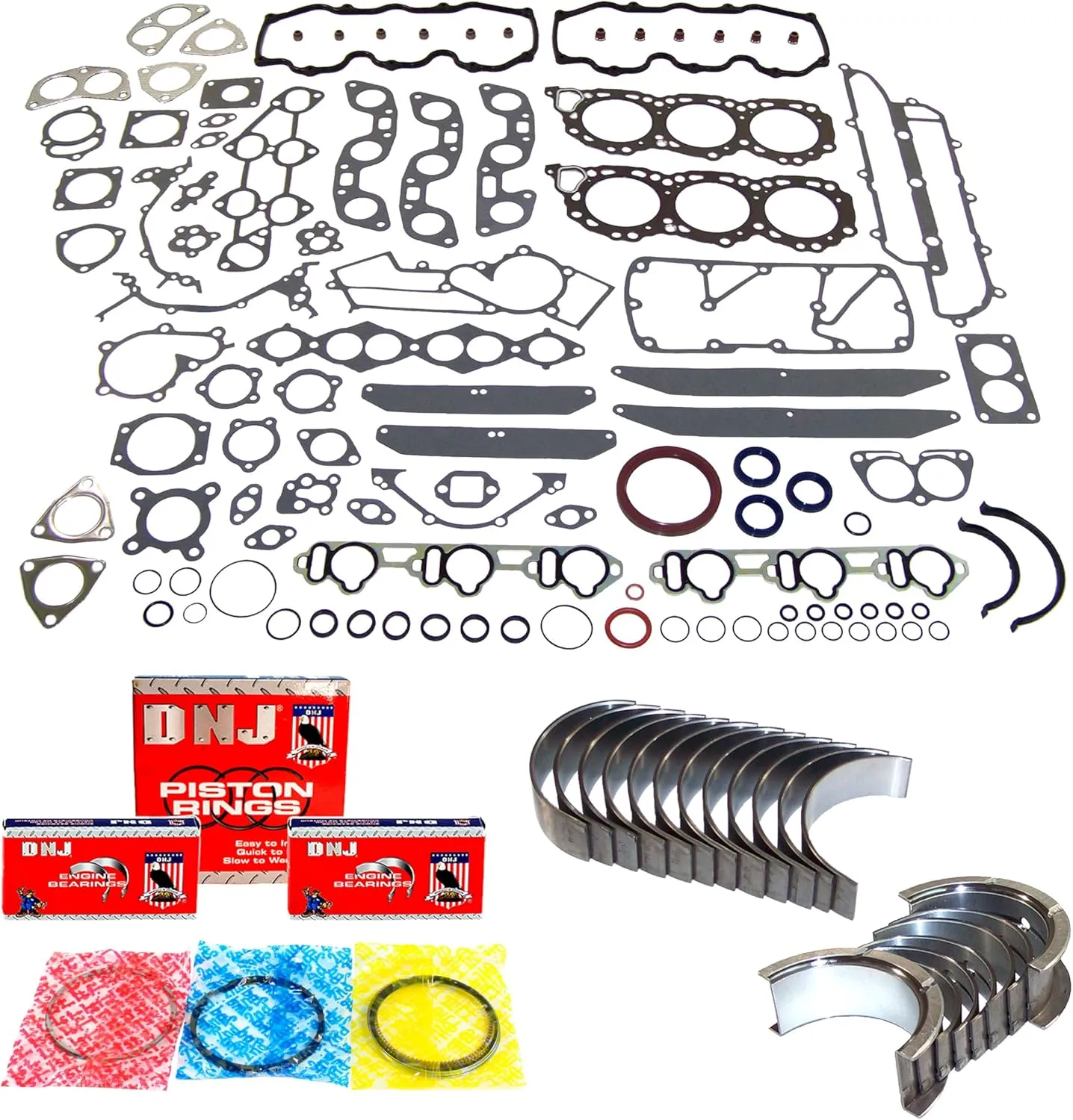 DNJ RRK616A Engine Re-Ring Kit for 1986-1995 Nissan D21 Pathfinder Pickup 3.0L V6 12V SOHC 2960cc