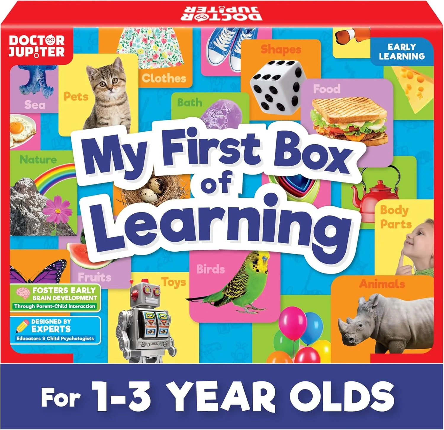 Doctor Jupiter My First Box of Learning | Toys for Toddlers Ages 1-2-3 | Toddler Learning & Educational Activities for 1  Year Old Boys & Girls | Gift Ideas for Birthdays
