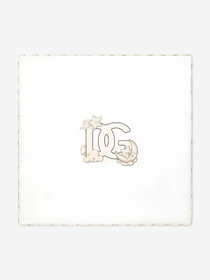 Dolce & Gabbana Baby DG Logo Blanket in Beige