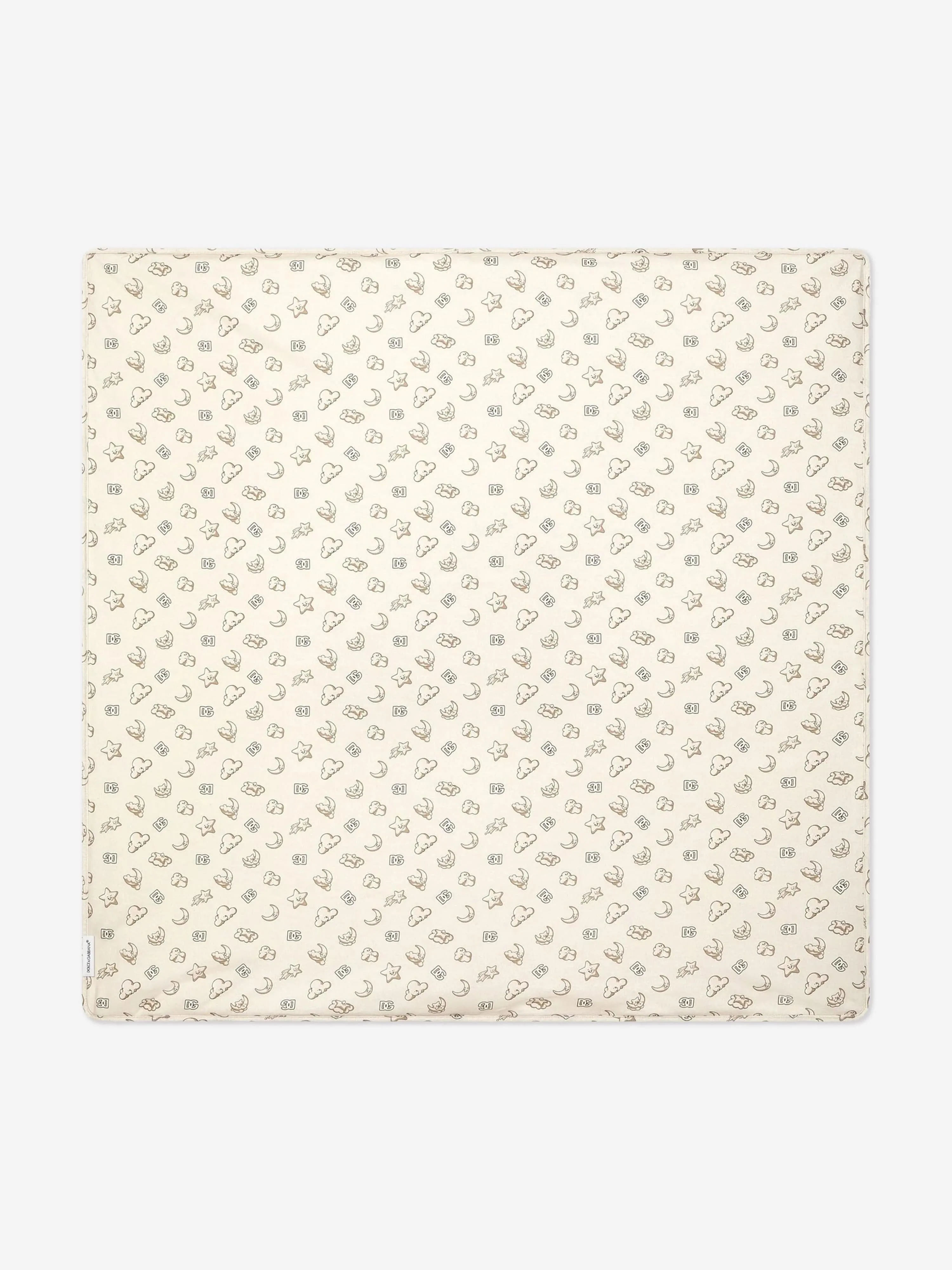 Dolce & Gabbana Baby DG Logo Blanket in Beige