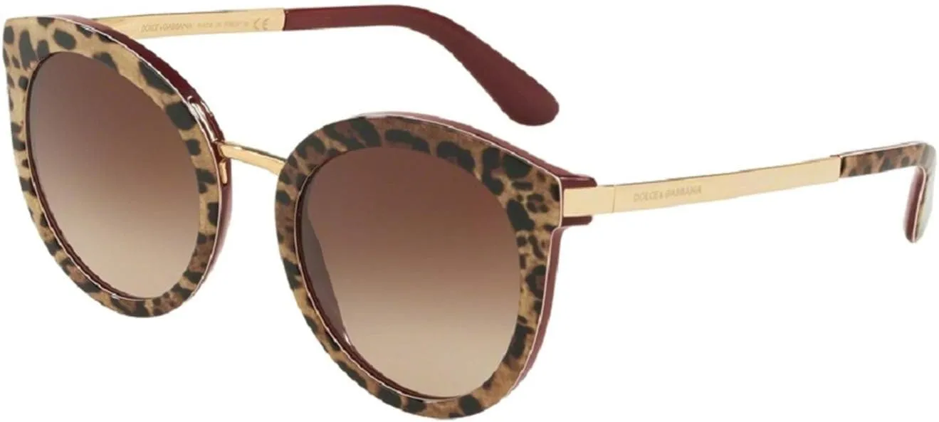 Dolce & Gabbana DG4268 Round Sunglasses For Women   BUNDLE with Designer iWear Eyewear Kit