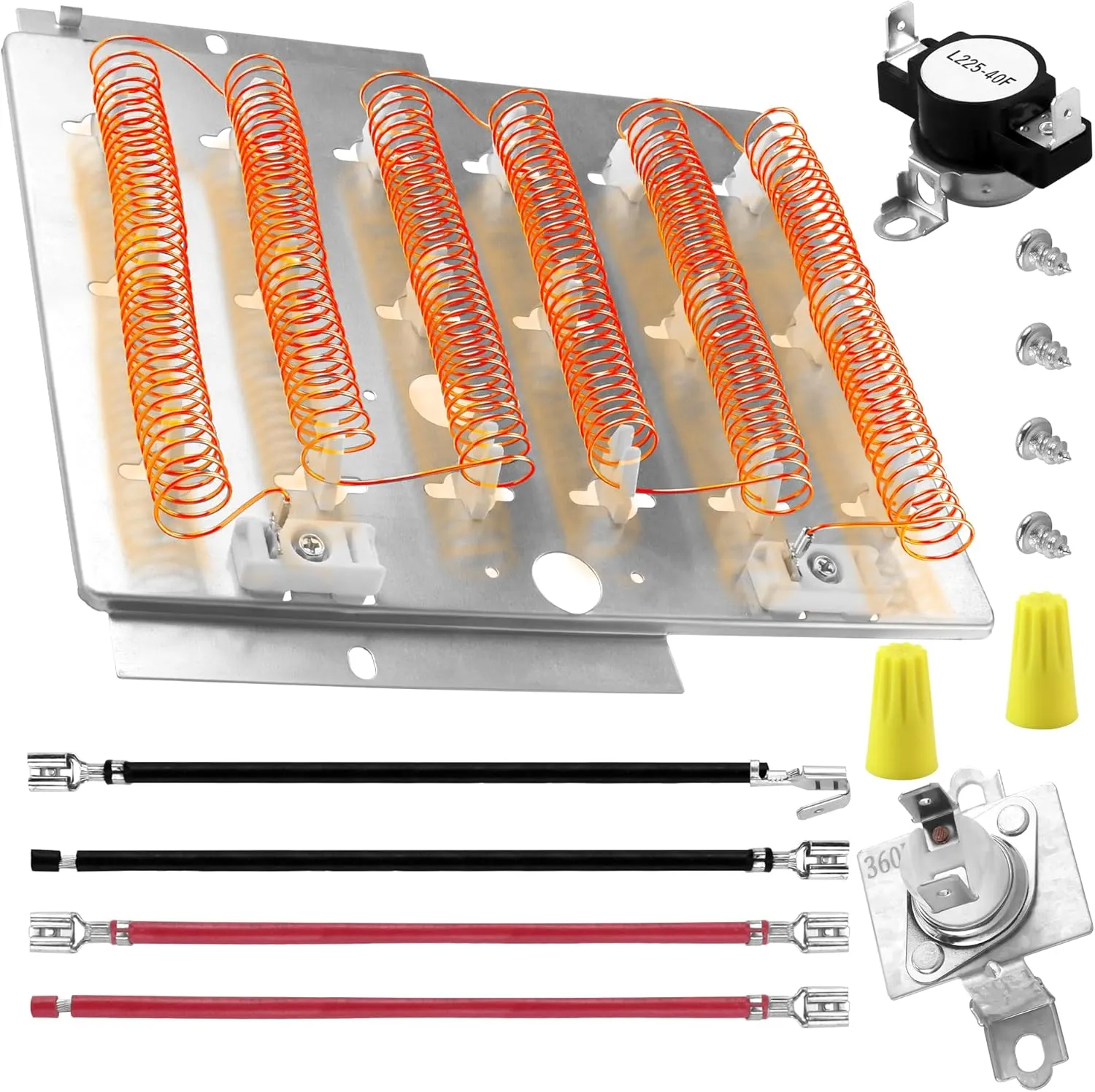 Dryer Heating Element Kit 503978 61927 Compatible for speed queen/amana/maytag/crosley Dryer ADE3SRGS173TW01 ADE3LRGS171TW01 Parts,Replaces 964p3,56179,503404 by MIFLUS