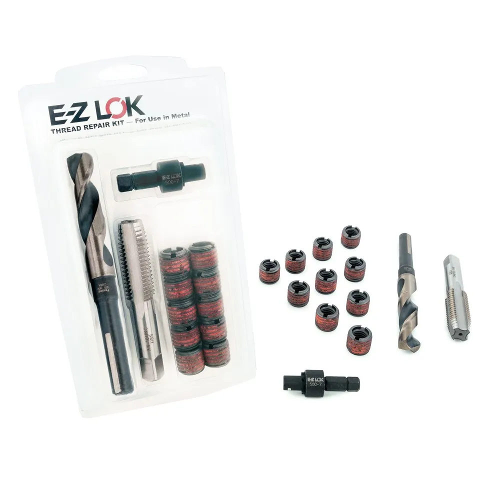 E-Z LOK EZ-310-M10 Thread Repair Kit for Metal Carbon Steel Threaded Inserts M10-1.5 and Installation Tools