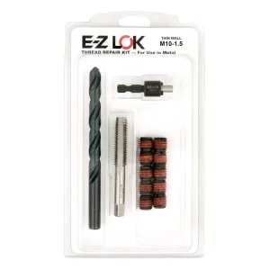 E-Z LOK EZ-310-M10 Thread Repair Kit for Metal Carbon Steel Threaded Inserts M10-1.5 and Installation Tools