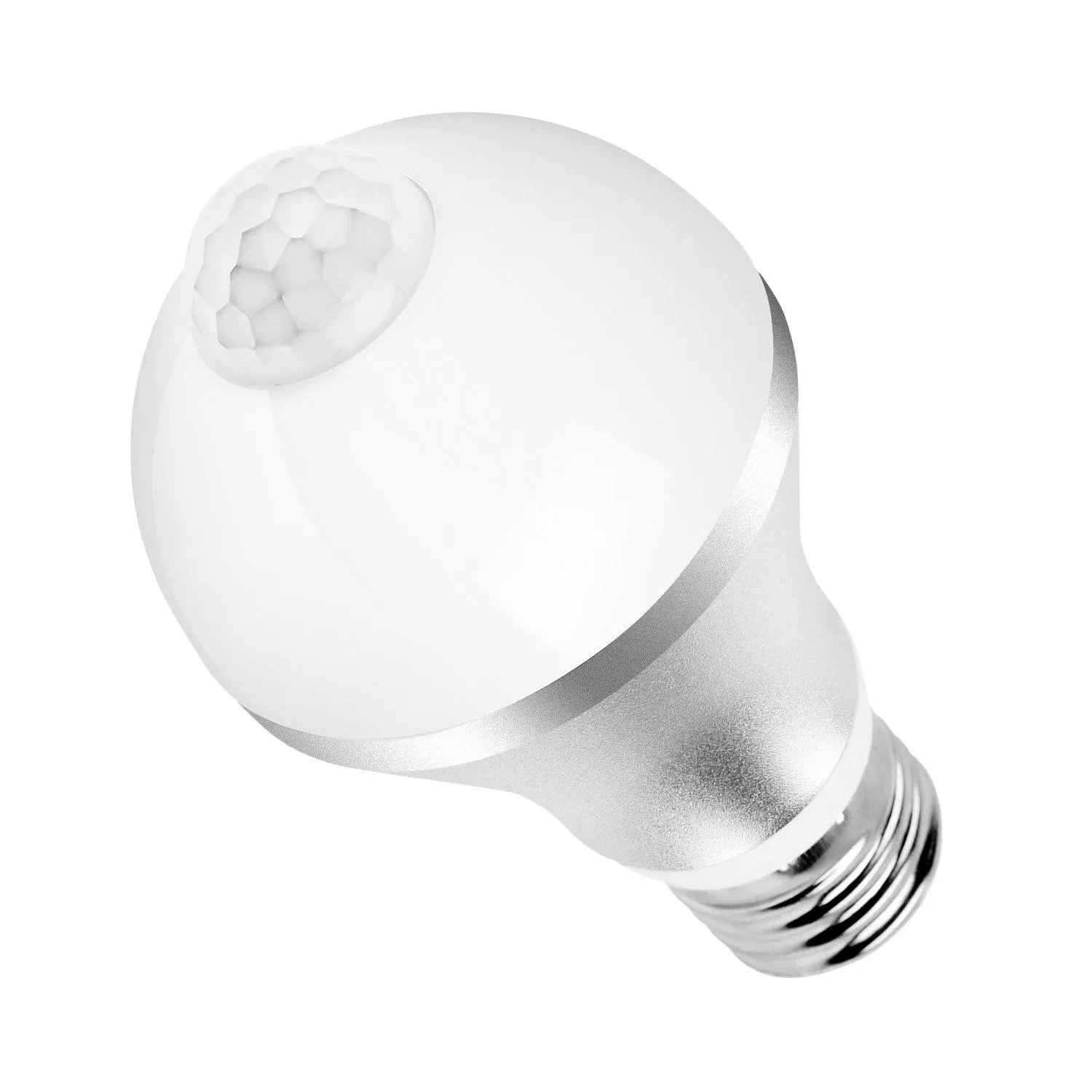 E27 Motion Sensor Light Bulb 1000LM 6500K Dust to Dawn Automatic