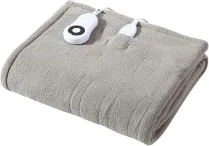 Eddie Bauer - Throw Blanket, Soft & Plush Heated Blanket, Cozy Fleece Bedding with Sherpa Reverse, 5 Heat Setting, Ash