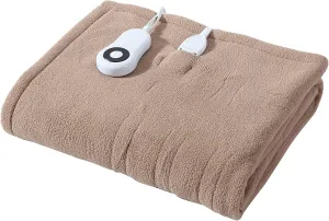Eddie Bauer - Throw Blanket, Soft & Plush Heated Blanket, Cozy Fleece Bedding with Sherpa Reverse, 5 Heat Setting, Linen