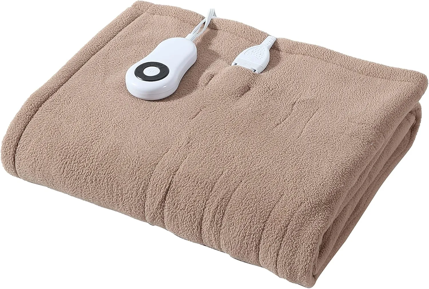 Eddie Bauer - Throw Blanket, Soft & Plush Heated Blanket, Cozy Fleece Bedding with Sherpa Reverse, 5 Heat Setting, Linen