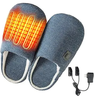 EEUK Heated Slippers Rechargeable, Foot Warmer USB Heating Electric Shoe Foot Warmer Winter Cold Weather Shoes House Shoes Keep Women Men Foot Warmer, Comfortable(Size:39-40,Color:Blue)
