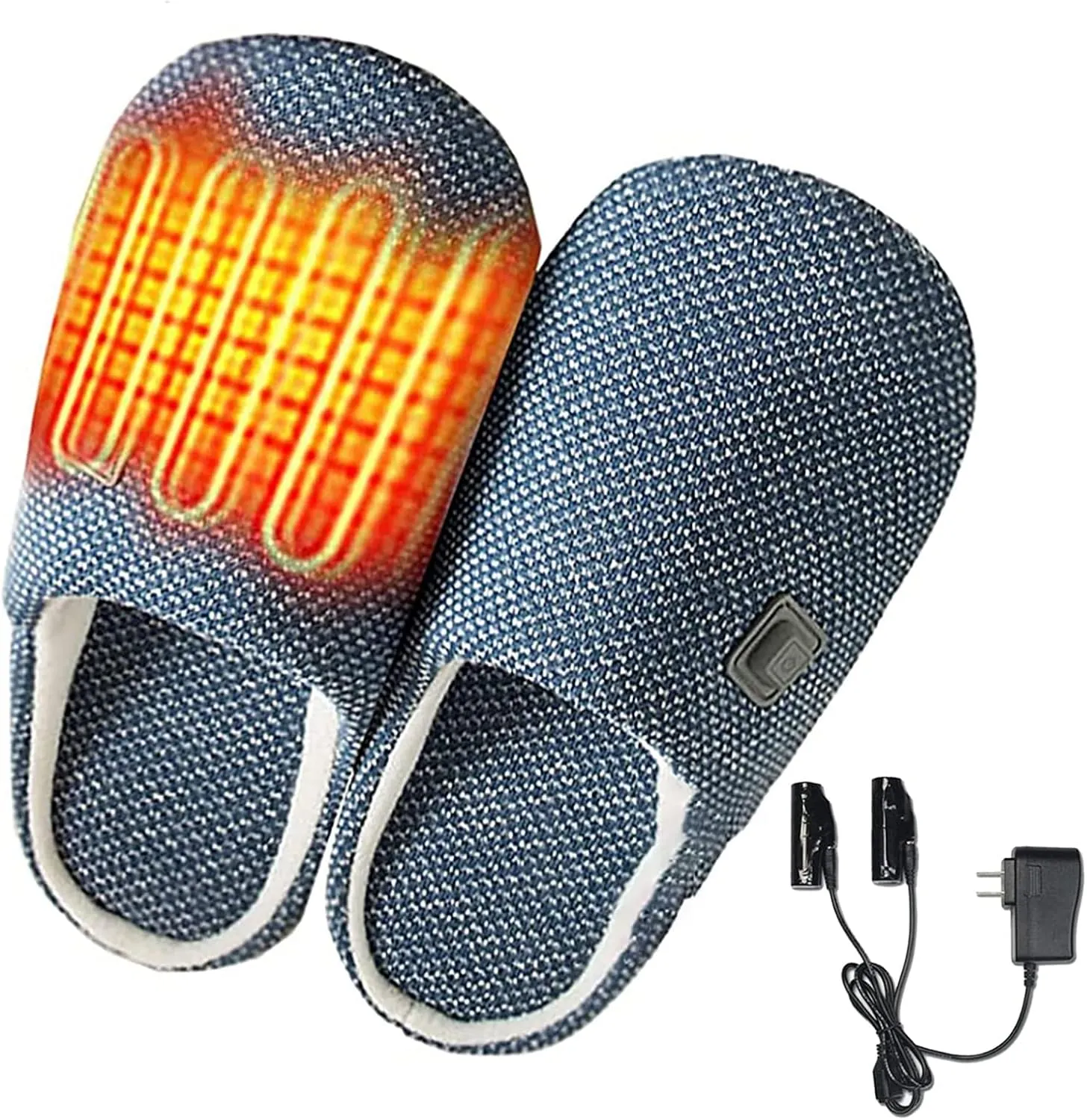 EEUK Heated Slippers Rechargeable, Foot Warmer USB Heating Electric Shoe Foot Warmer Winter Cold Weather Shoes House Shoes Keep Women Men Foot Warmer, Comfortable(Size:39-40,Color:Blue)