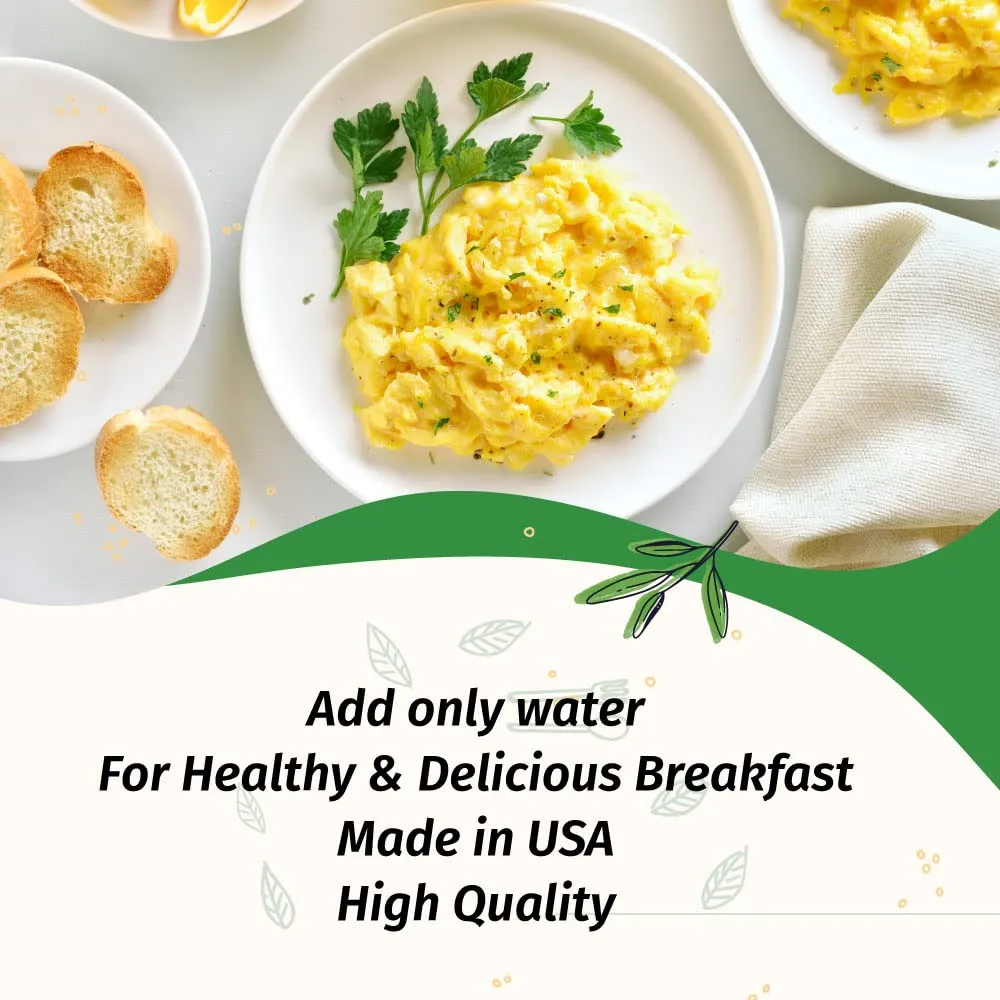 Eggylicious Egg Scramble Mix – Made w/ Hormones Free Whole Eggs/Protein Packed –Easy & Delicious Breakfast - Ideal for Outdoors/Camping/Backpacking – Preservatives Free – Easy Storing 1 lb Jar