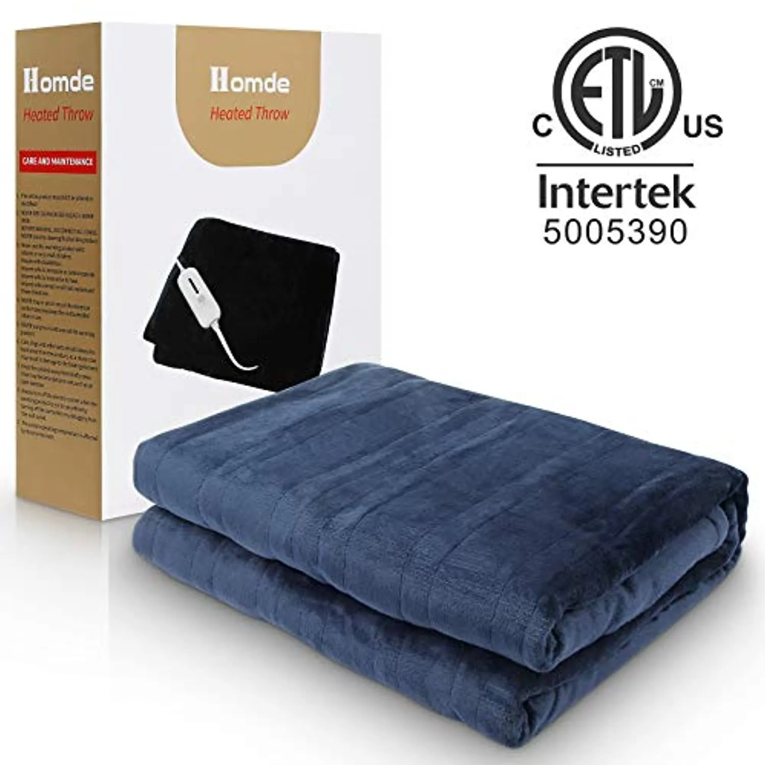 EHEYCIGA Electric Heated Blanket Throw, Faux Fur Sherpa Fast Heating Blanket Throw with 5 Heat Settings& 3 Hours Auto Off (50 x 60 Inches, Grey)