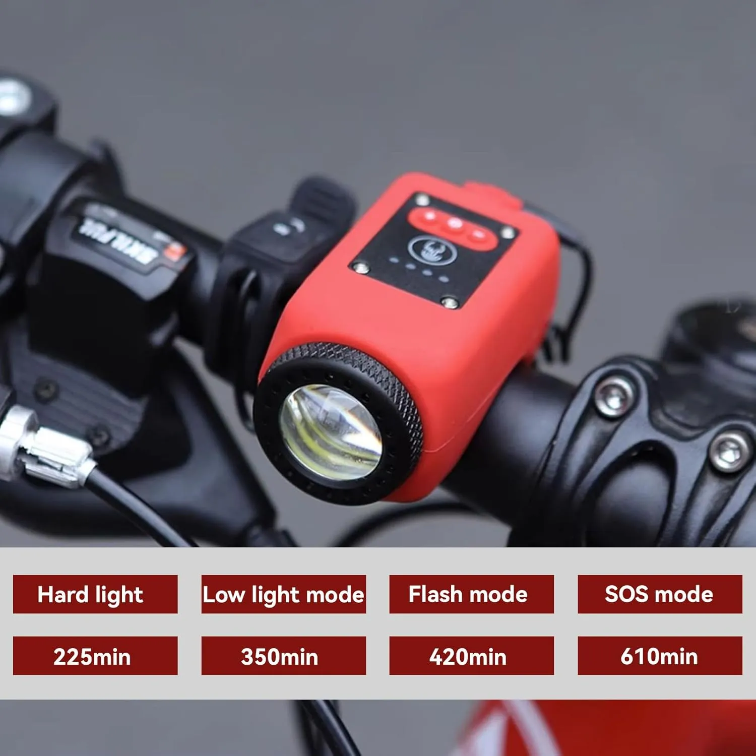 Electric Bike Horn Bike Light 2 in 1, Bicycle Horn Bell with Wide Angle Floodlight, IPX5 Waterproof with USB Rechargeable, 110db Loud Alarm