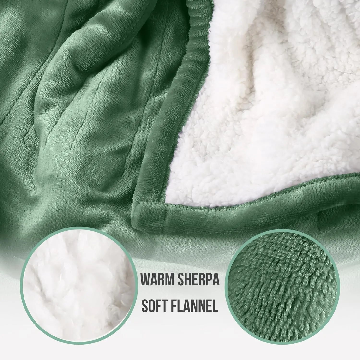 Electric Blanket Heated Throw, Extremely Soft Electric Throw Blanket with 4 Hours Auto Off & 5 Heating Levels, Heated Blanket Ideal Gift for Bedding Office Couch, 50"x60", Hunter Green
