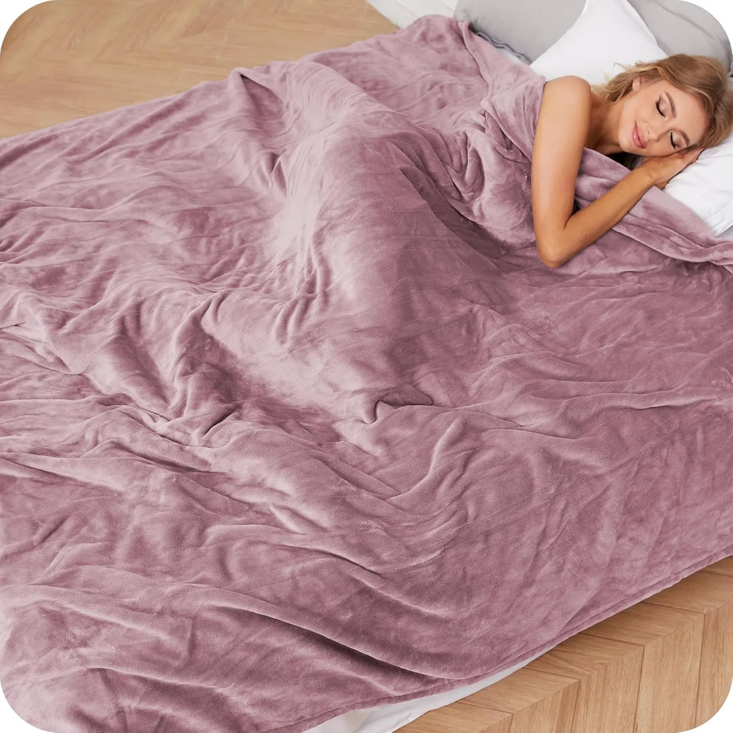 Electric Heated Blanket 72" x 84" Full Size Breathable Warm Flannel Heated Blanket with 4 Heating Levels & 10 Hours Auto Shut Off, Control Temperature and Washable, for Sofa and Bed - Purple