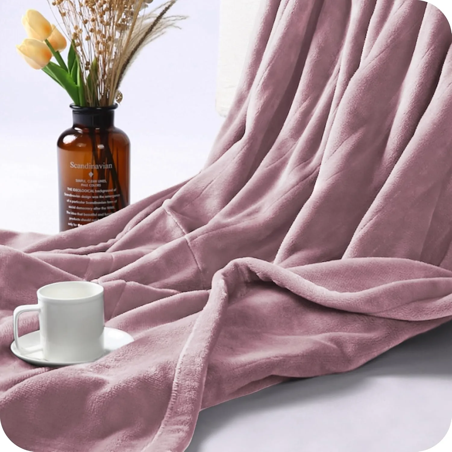 Electric Heated Blanket 72" x 84" Full Size Breathable Warm Flannel Heated Blanket with 4 Heating Levels & 10 Hours Auto Shut Off, Control Temperature and Washable, for Sofa and Bed - Purple