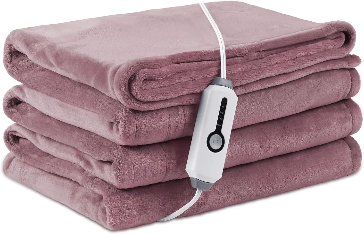 Electric Heated Blanket 72" x 84" Full Size Breathable Warm Flannel Heated Blanket with 4 Heating Levels & 10 Hours Auto Shut Off, Control Temperature and Washable, for Sofa and Bed - Purple