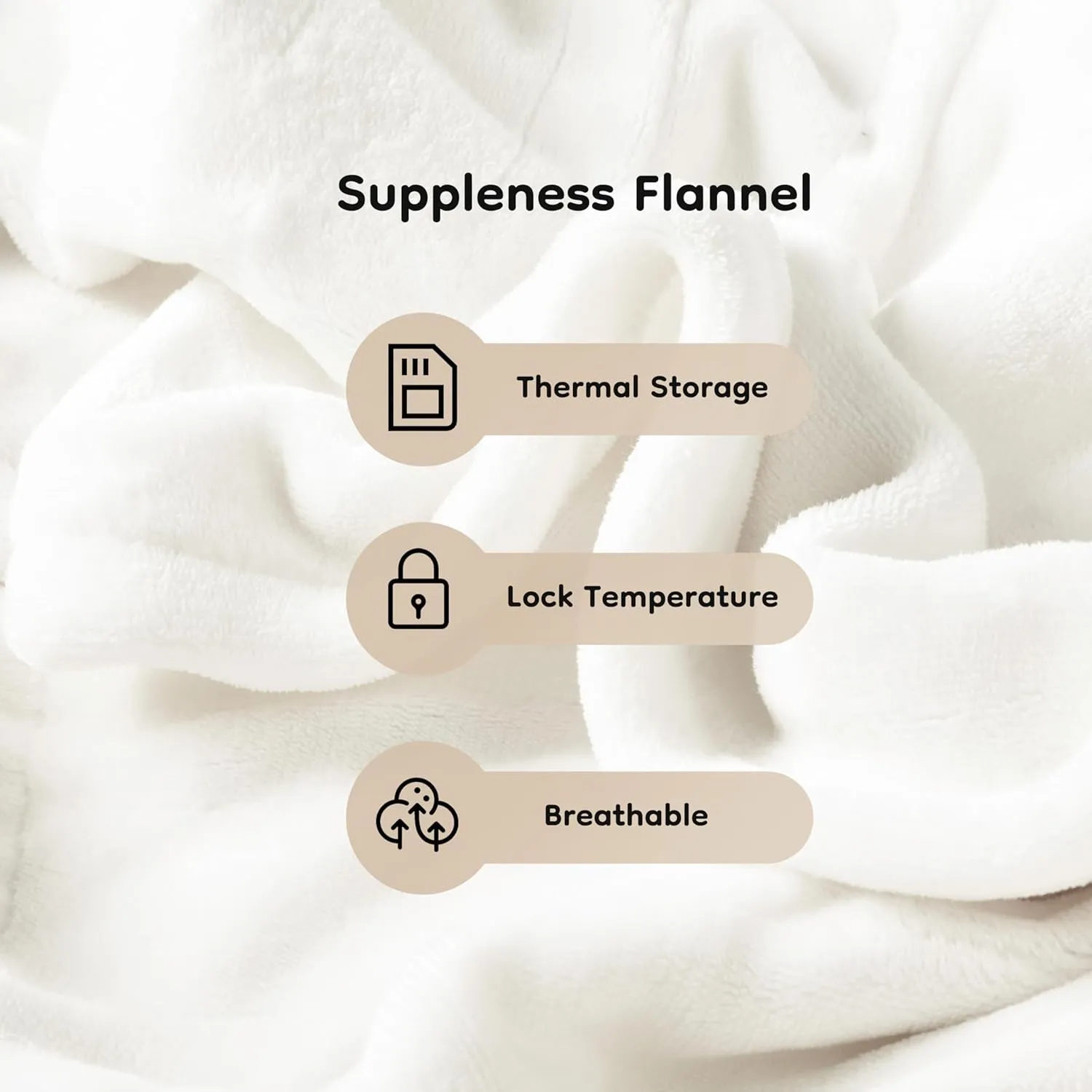 Electric Heated Blanket 72" x 84" Full Size Breathable Warm Flannel Heated Blanket with 4 Heating Levels & 10 Hours Auto Shut Off, Control Temperature and Washable, for Sofa and Bed White