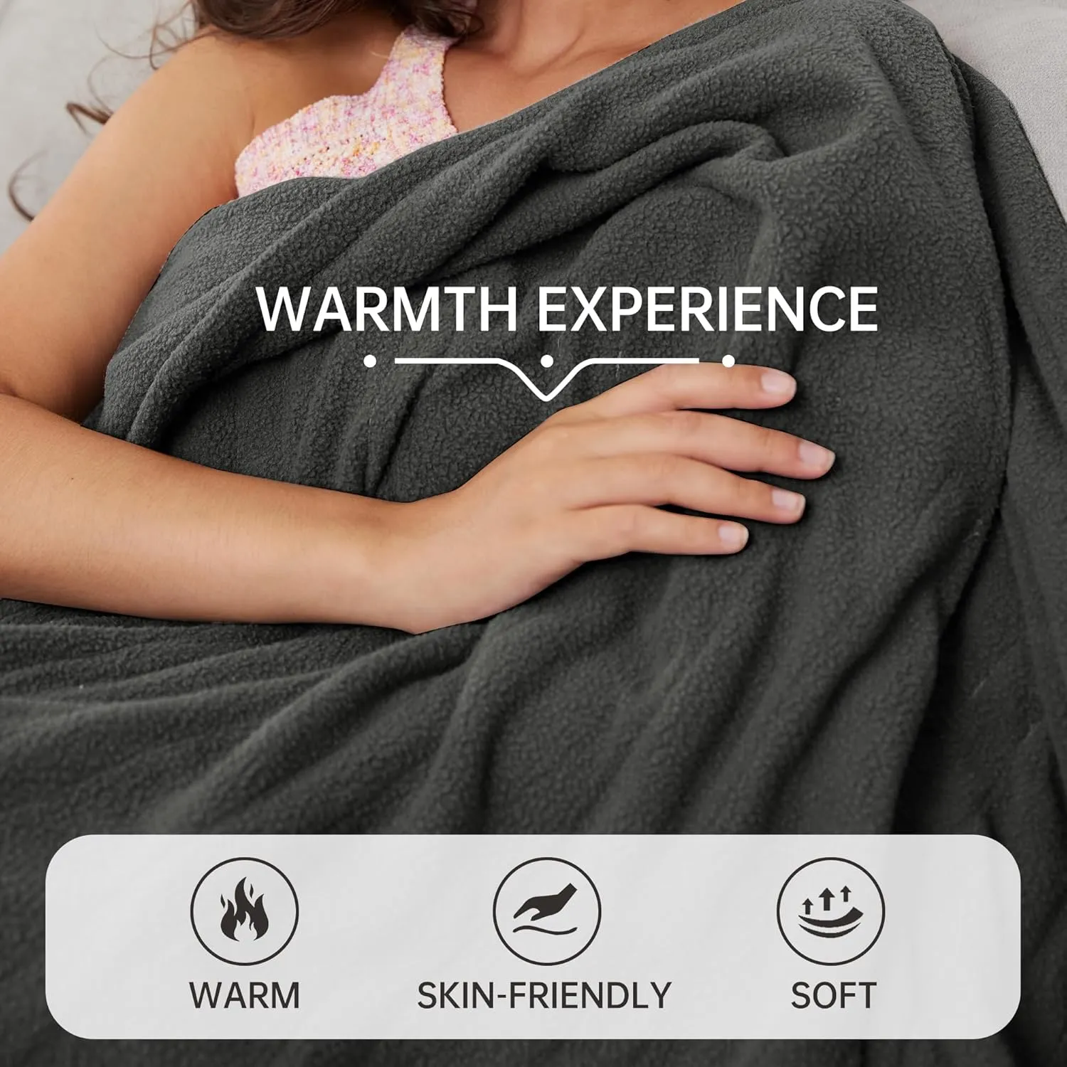 Electric Heated Blanket 72"x 84" Full Size, 4 Heating Levels and 10 Hours Auto Off, Lightweight and Breathable - Boulder Grey