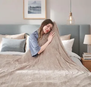 Electric Heated Blanket Full Size 72"x84", 6 Heating Levels & 10 Hours Auto Off Large Oversized, Machine Washable, Camel