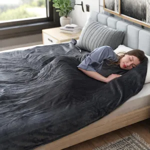 Electric Heated Blanket Full Size 72"x84", Cozy Soft Flannel Large Oversized, 6 Heating Levels & 10 Hours Auto Off Machine Washable, Dark Gray