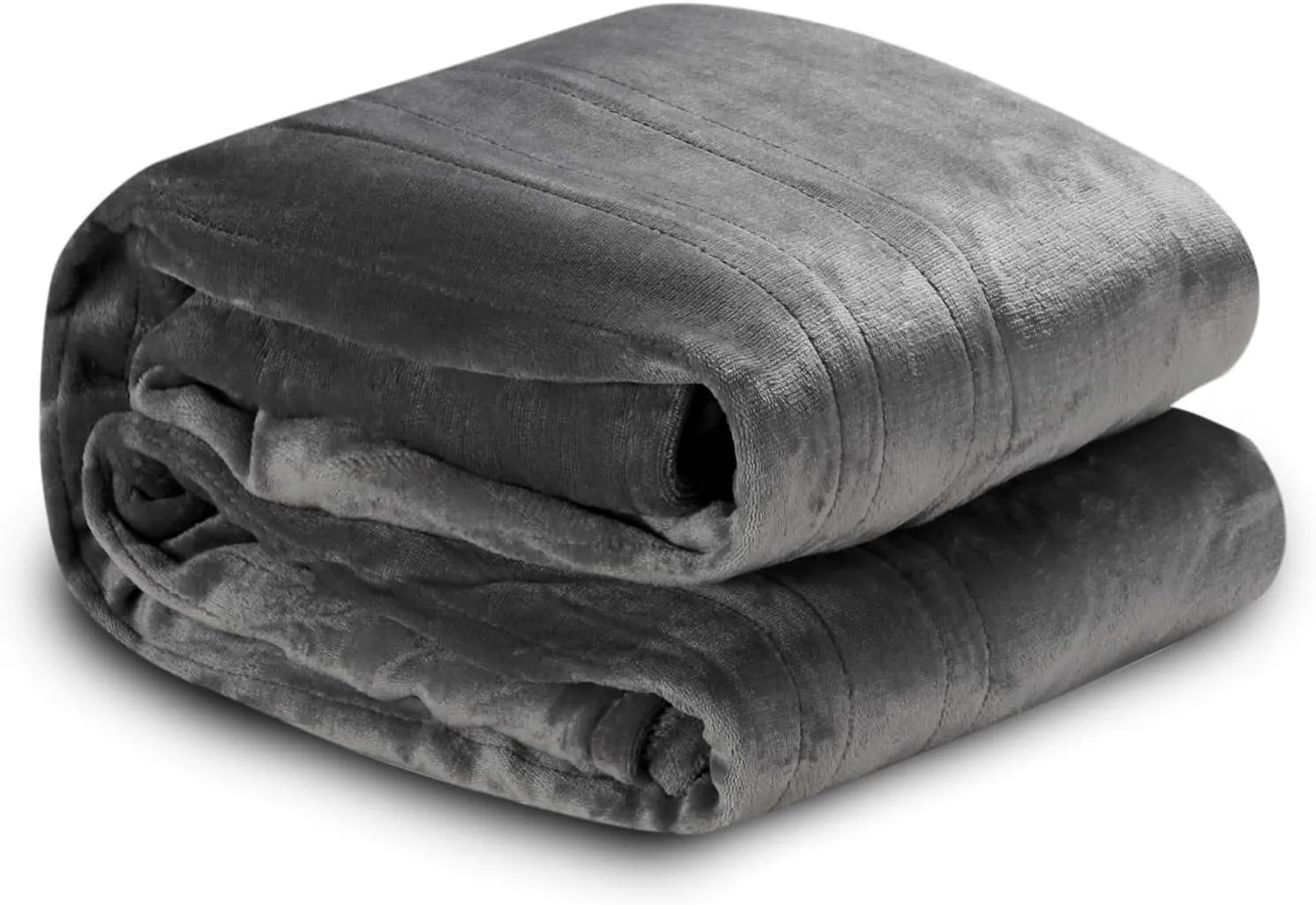 Electric Heated Blanket Queen Size 84"x 90", Dual Control Super Cozy Soft with 5 Heat Levels & 10 Hours Auto Off, Home Office Use & Machine Washable, Gray