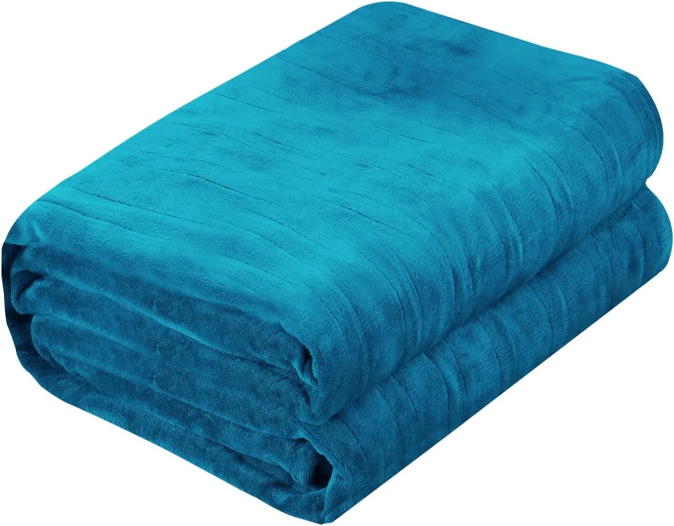 Electric Heated Blanket Queen Size 84"x 90",Dual Control Super Cozy Soft Flannel with 5 Heat Levels &10 Hours Auto Off, Home Office Use & Machine Washable, Blue