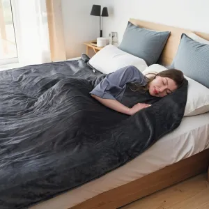 Electric Heated Blanket Queen Size 84"x 90",Dual Control Super Cozy Soft with 5 Heat Levels &10 Hours Auto Off, Home Office Use & Machine Washable, Darkgray