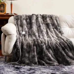 Electric Heated Throw，6 Heating Levels & 4 Hours Auto Off, Washable Blanket with Over-Heat Protection, ETL Certification
