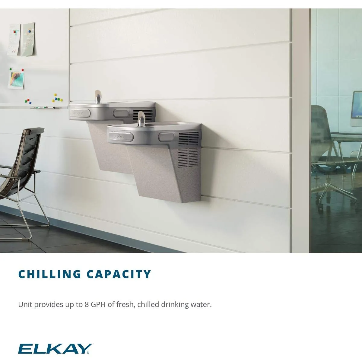 Elkay LZS8L Cooler, Light Gray Granite, 1.25