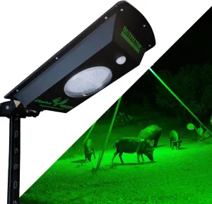 Elusive Wildlife | Kill Light Outfitter Solar-Powered Feeder Light - Night Hog Hunting | Motion-Activated, High-Intensity Lighting (Green)