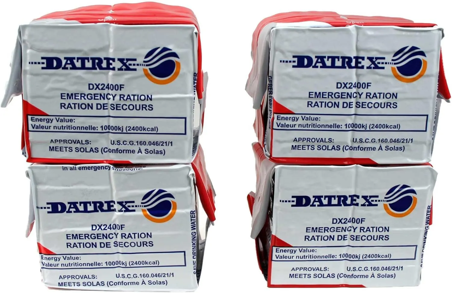 Emergency Food Ration Bars for Disaster or Survival, 2400 Calories per Pack of 12 Bars