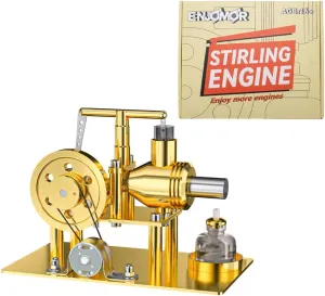 Engine Kit for Adults, Metal Stirling Engine Model Kit That Runs, Generator Heat Motor Model Educational Physics Experiment STEM Model