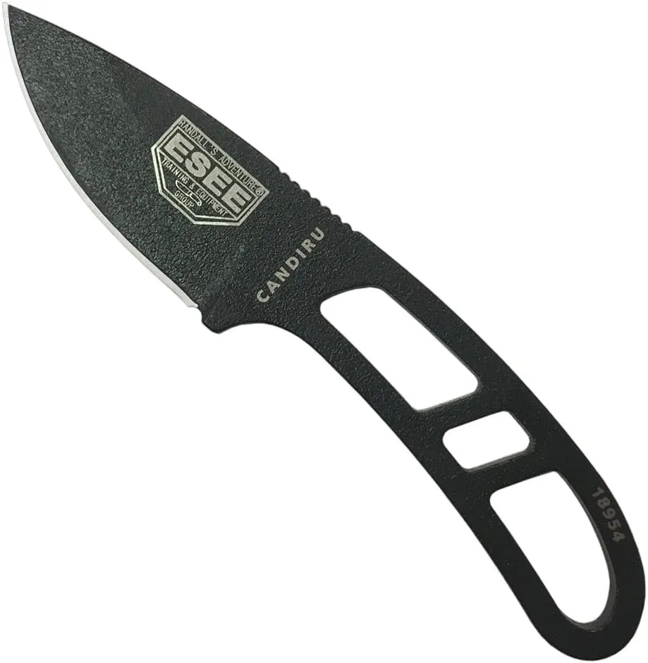 ESEE Authentic CAN-B-KIT-E Survival Knife, Sheath w/Clip Plate, Survival Kit