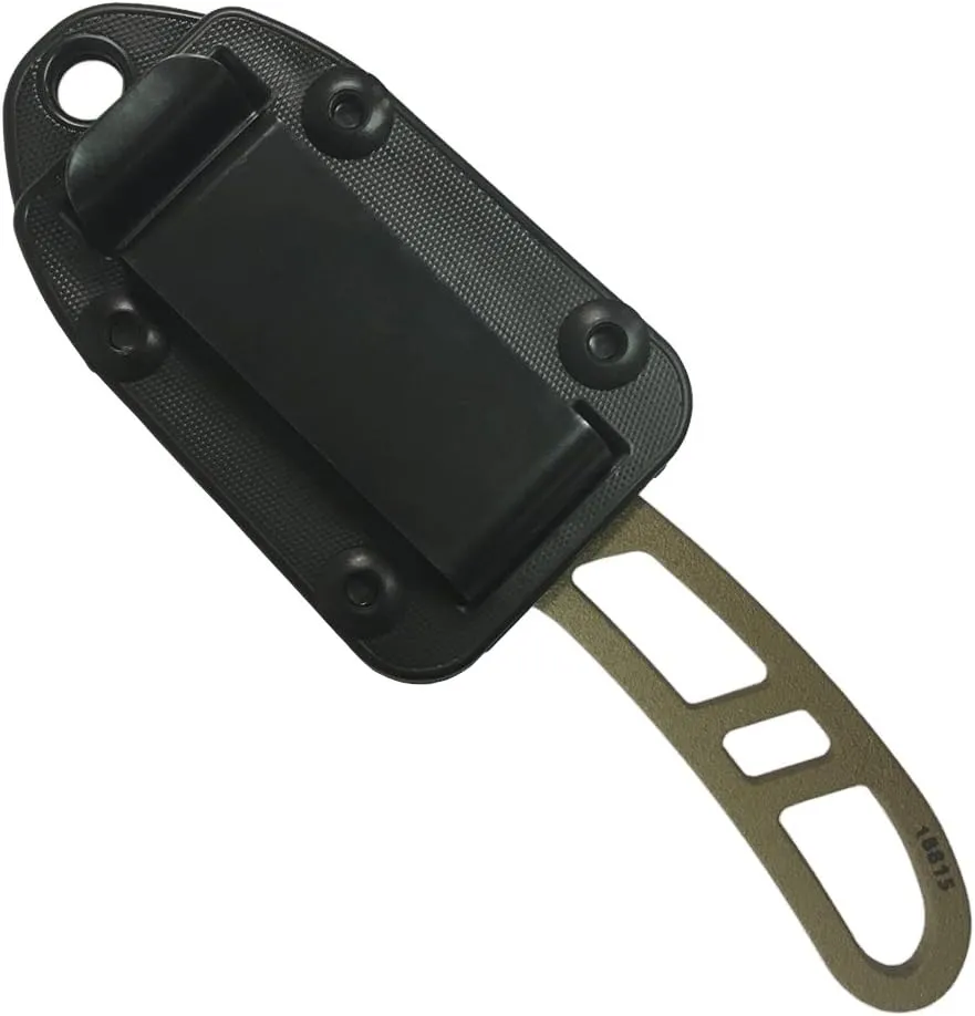 ESEE Authentic CAN-DE-KIT-E Survival Knife, Sheath w/Clip Plate, Survival Kit