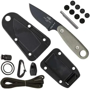 ESEE Black Izula II w/Survival Kit & Sheath