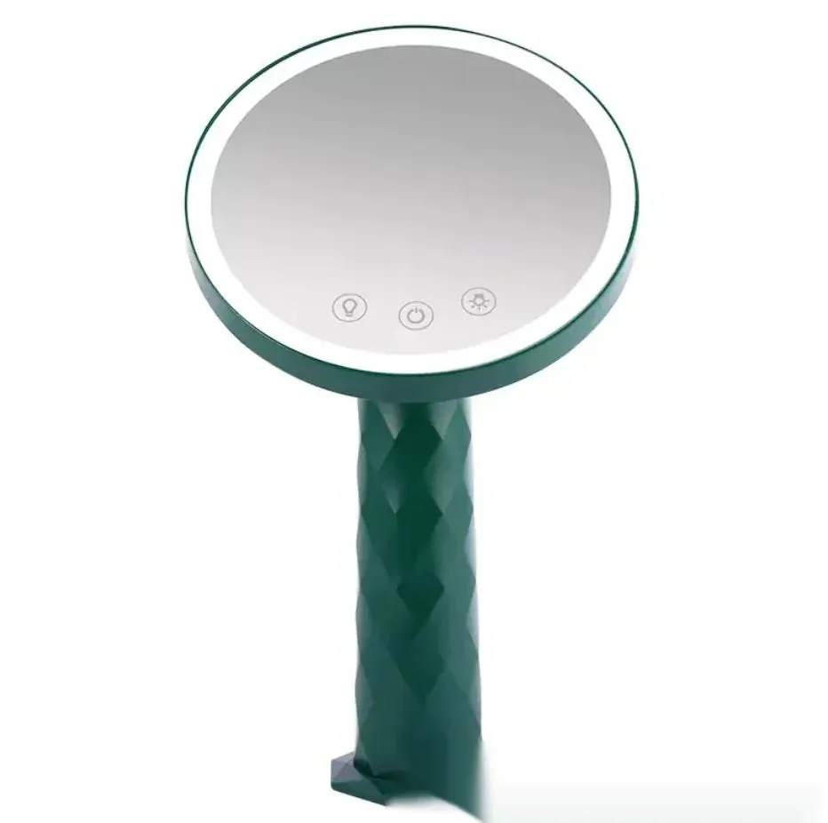 Espejo de Maquillaje LED con Lámpara de Escritorio Tri-Fold