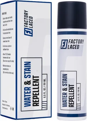 FACTORY LACED White Shoe Protector Spray - Water & Stain Repellent Sneaker Protector Spray for White Shoes 6.5oz - Waterproof Spray to Protect: White Sneakers, Suede, Leather, Mesh, Canvas and More!