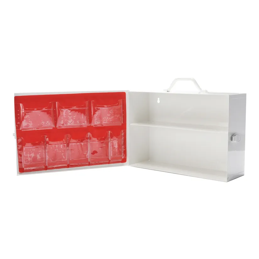 First Aid Box Empty 2 Shelf W/Logo