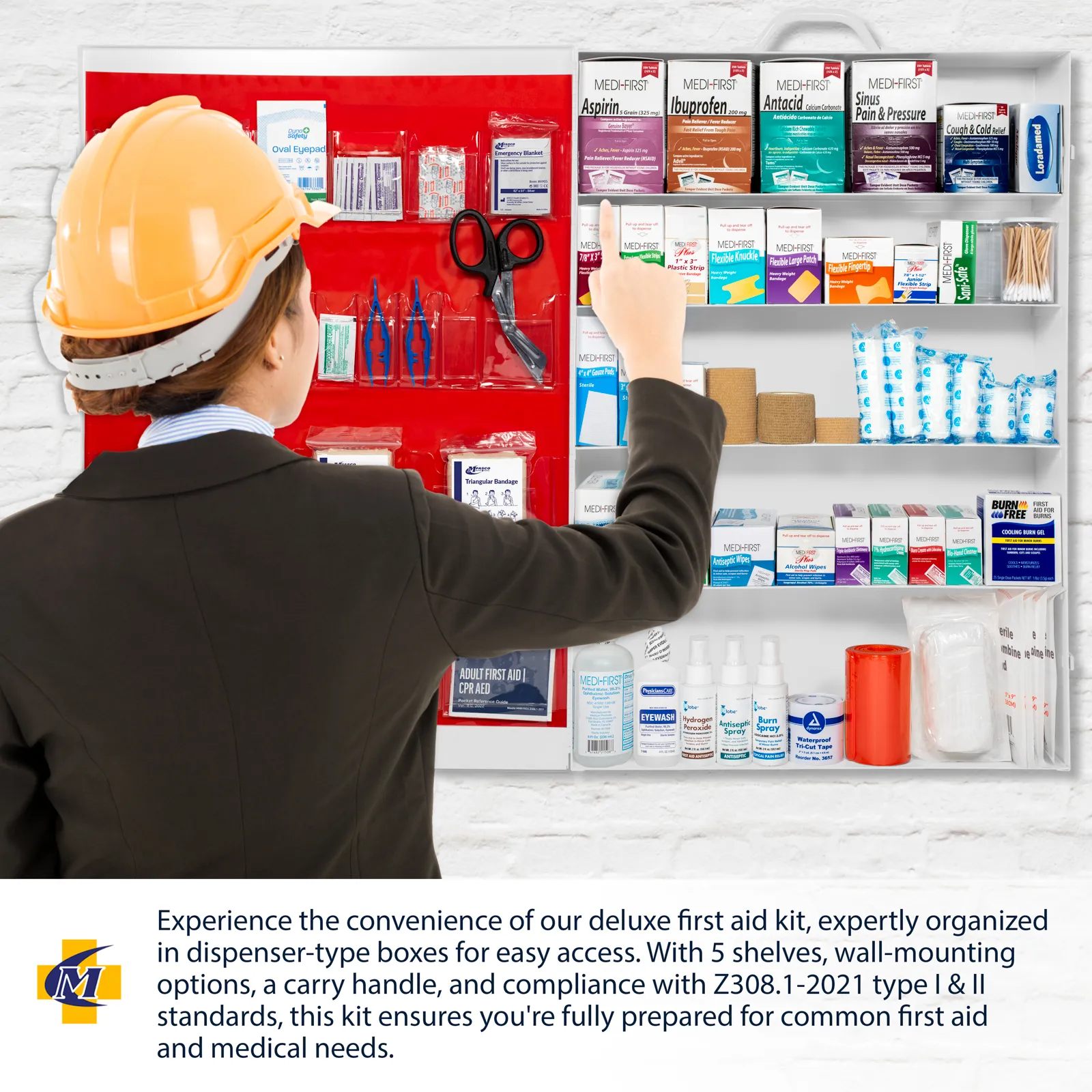 First Aid Kit 5 Shelf Deluxe OSHA Fill