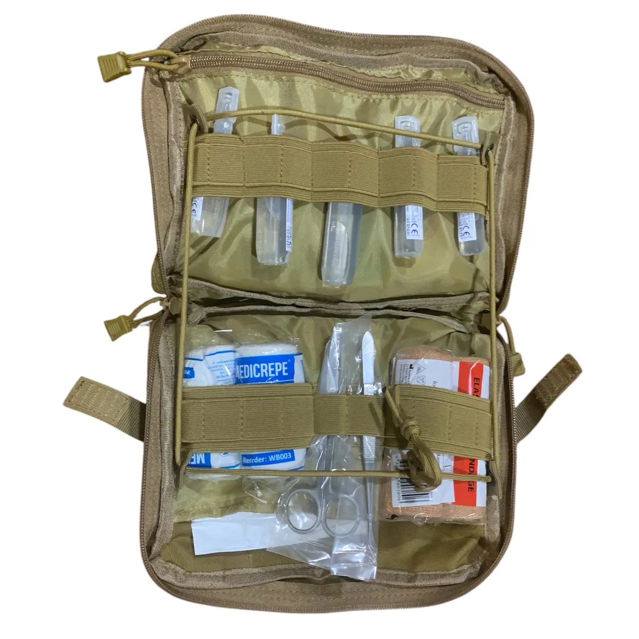 First Aid Kit Essential Remote Area With Large Coyote Combat Pouch Bundle