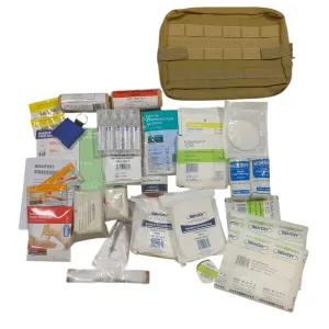 First Aid Kit Essential Remote Area With Large Coyote Combat Pouch Bundle