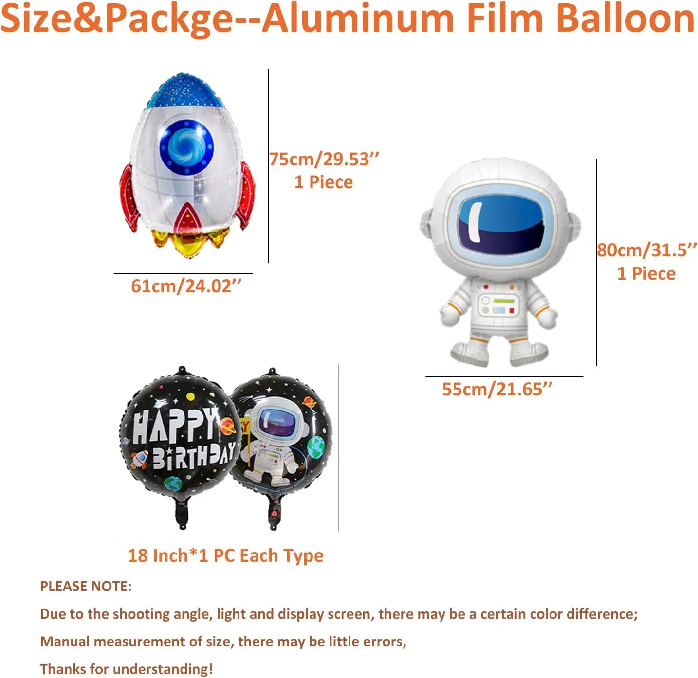 First Trip Around The Sun Birthday Decorations Space Party Balloons Arch Garland with Banner Inflatable Astronaut Rocket Balloon Boy 1st Birthday Backdrop Room Decor